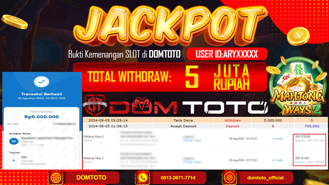JACKPOT SLOT MAHJONG WAYS 2 052024